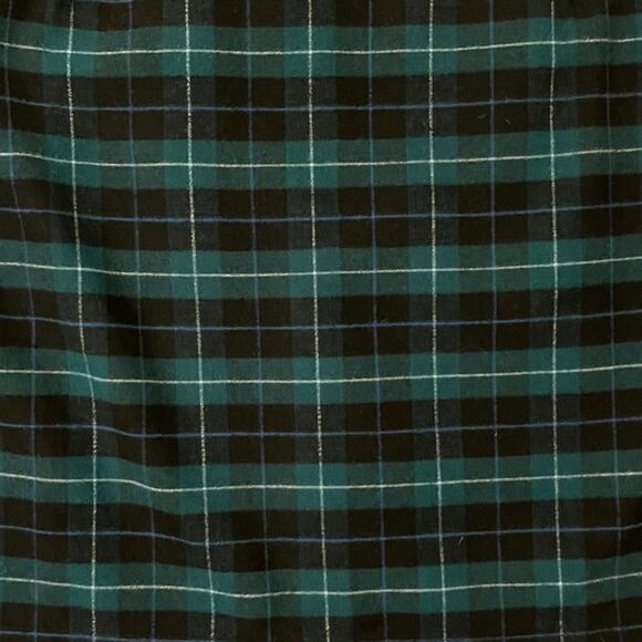 Old Navy Plaid Navy Green Polyester Mini Skirt Womens Size 4 Academia Schoolgirl - Picture 2 of 7